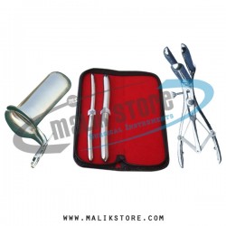 Hegar uterine dilator set 2pieces 9-10, 15-16, mathieu speculum, collin large
